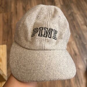 Pink gray hat